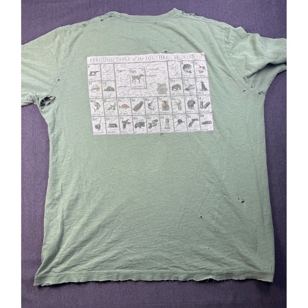 Freedom Point Co. Periodic Table Southern Sportsman‎ Olive Green Distressed Tee
